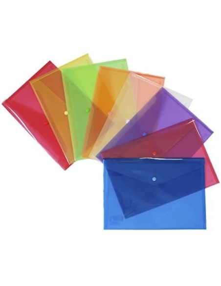 Paq 12 carpeta sobre fº cierre broche pp azul